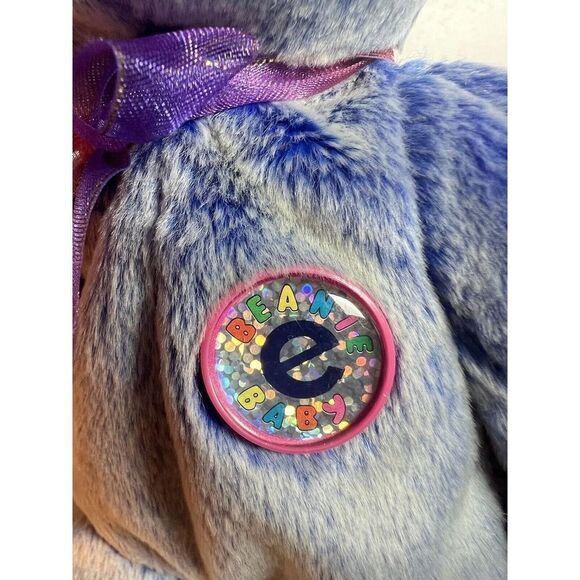 RETIRED 2000 TY Beanie Babies PERIWINKLE E-Bear Online Exclusive Collectible - Picture 4 of 9